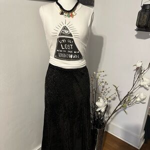 Zara limited edition velvet metallic skirt